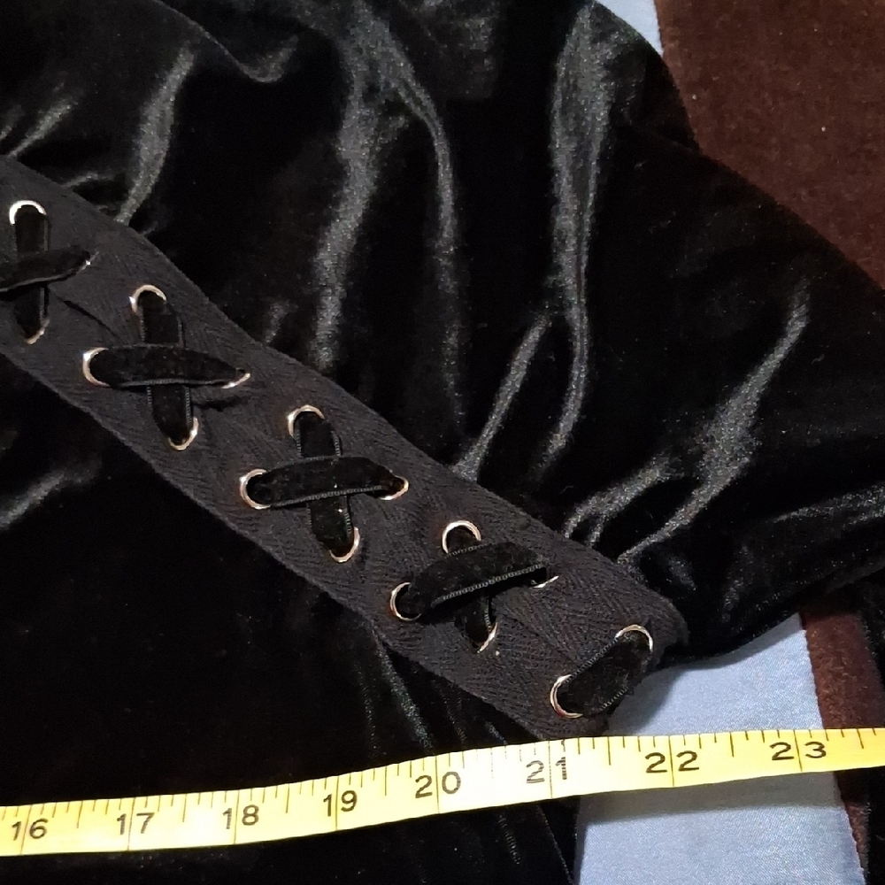 Material Girl Black Velvet Bomber Jacket - Picture 4 of 6